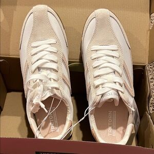 Tretorn Cream and Pink Sneakers